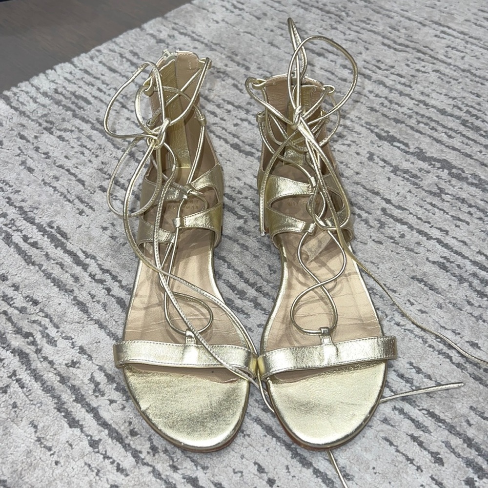 Stuart weitzman tie up sandals
